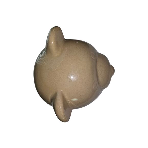 Vintage Ceramic Bear Cookie Jar – Brown Glazed Pottery – Retro Kitchen Decor - Picture 9 of 9